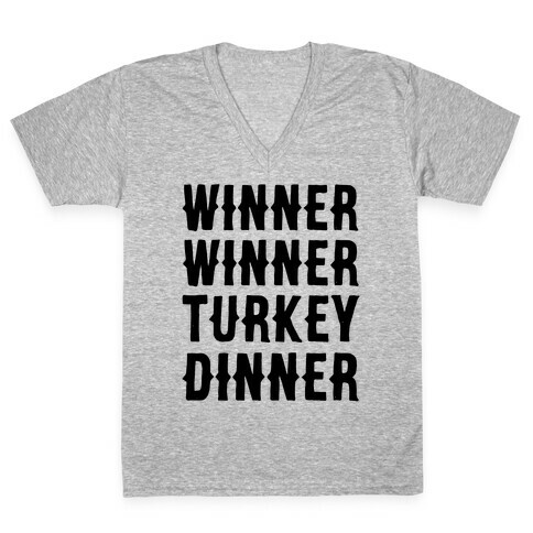 Winner Winner Turkey Dinner V-Neck Tee Shirt