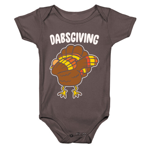 Dabsgiving Parody White Print Baby One-Piece