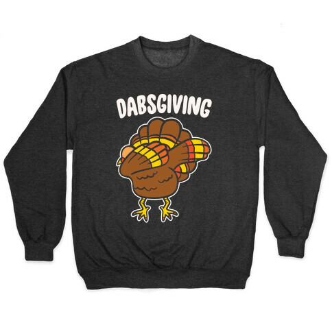 Dabsgiving Parody White Print Pullover