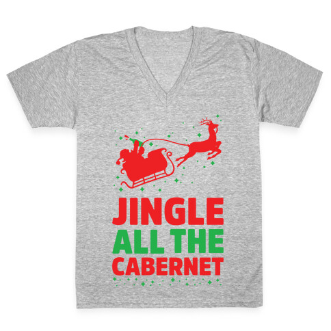 Jingle All the Cabernet V-Neck Tee Shirt