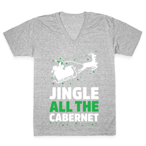 Jingle All the Cabernet V-Neck Tee Shirt