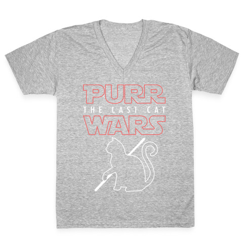 Purr Wars: The Last Cat V-Neck Tee Shirt