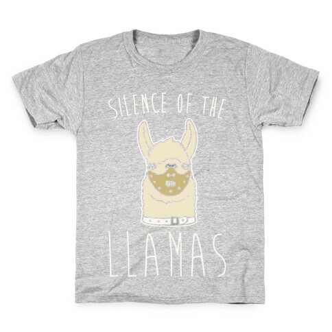 Silence of The Llamas Parody White Print Kids T-Shirt