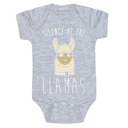 Silence of The Llamas Parody White Print Baby One-Piece