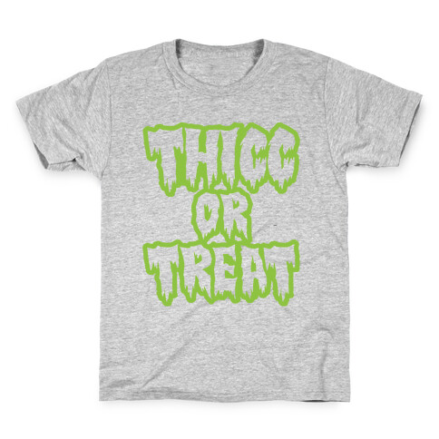 Thicc Or Treat White Print Kids T-Shirt