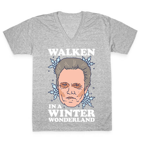 Walken in a Winter Wonderland V-Neck Tee Shirt