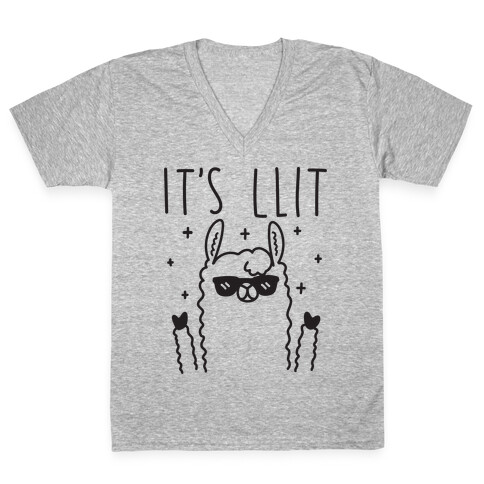 It's Llit Llama V-Neck Tee Shirt