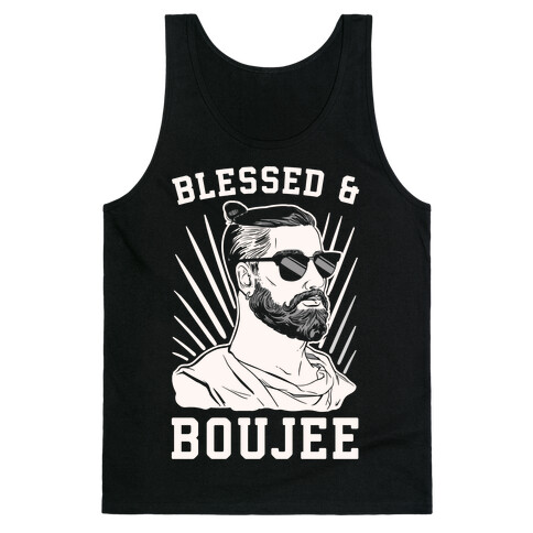 Blessed and Boujee White Print Tank Top