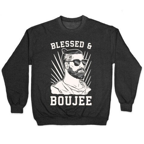 Blessed and Boujee White Print Pullover
