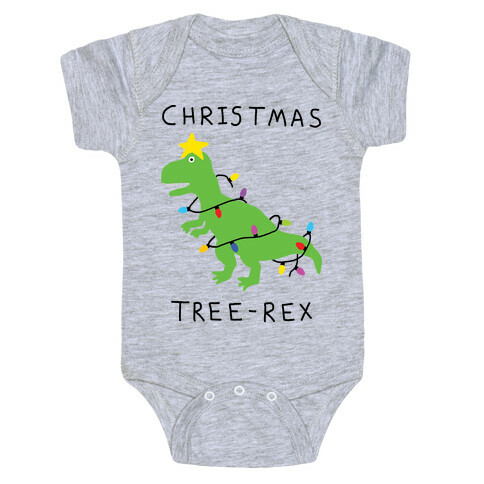 Christmas Tree Rex Baby One-Piece