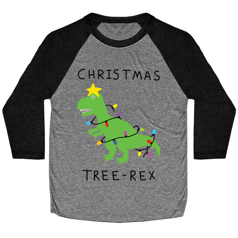 Christmas Tree Rex Baseball Tee
