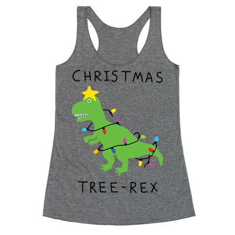 Christmas Tree Rex Racerback Tank Top
