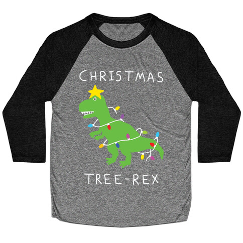 Christmas Tree Rex Baseball Tee