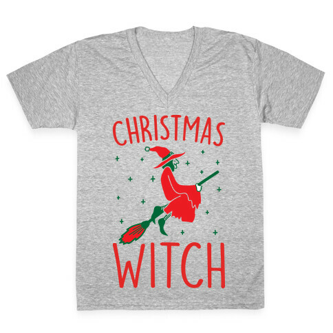 Christmas Witch V-Neck Tee Shirt