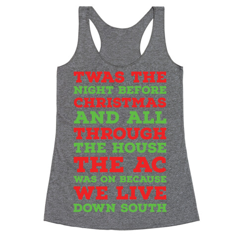 Twas The Night Before Christmas  Racerback Tank Top