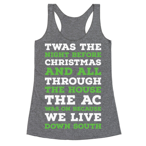 Twas The Night Before Christmas  Racerback Tank Top