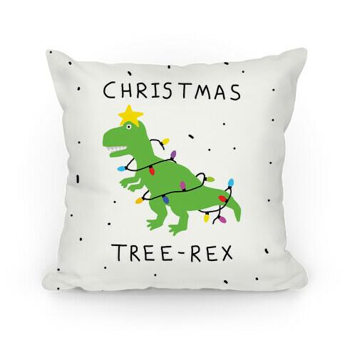 Christmas Tree Rex Pillow