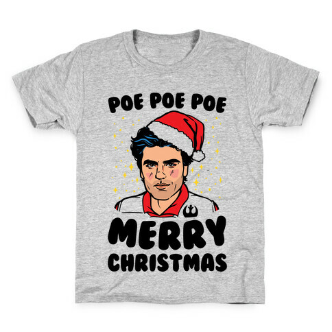 Poe Poe Poe Merry Christmas Parody Kids T-Shirt