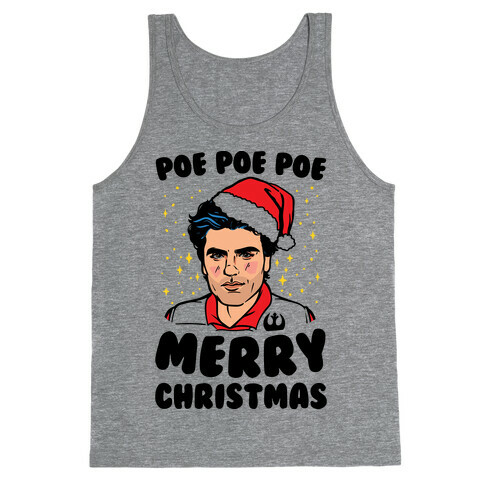 Poe Poe Poe Merry Christmas Parody Tank Top