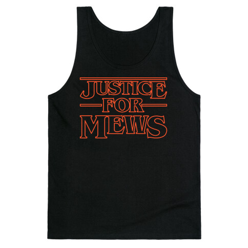 Justice For Mews White Print Tank Top