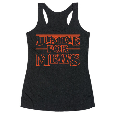 Justice For Mews White Print Racerback Tank Top