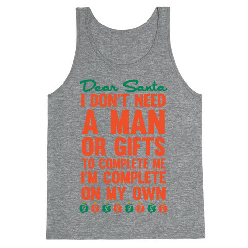 Dear Santa (Feminist Christmas) Tank Top