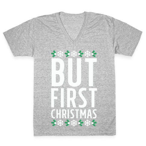 But First Christmas V-Neck Tee Shirt