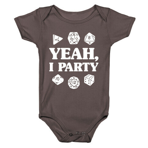 Yeah, I Party (Dungeons and Dragons) Baby One-Piece