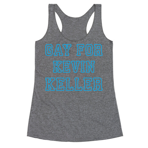 Gay For Kevin Keller Parody White Print Racerback Tank Top