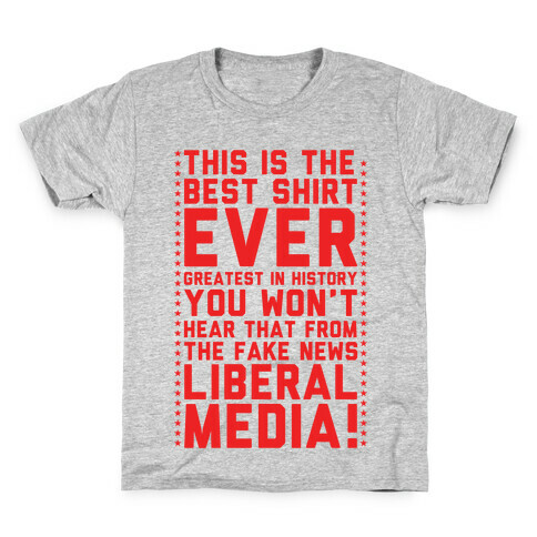 Fake News Liberal Media Kids T-Shirt