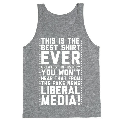 Fake News Liberal Media Tank Top