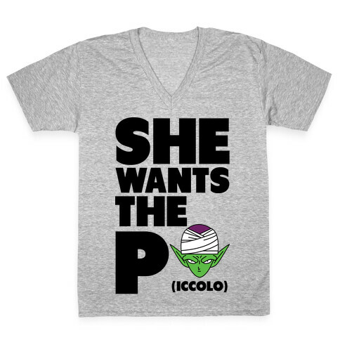 She Wants the Piccolo V-Neck Tee Shirt