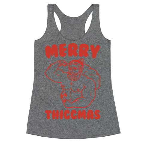 Merry Thiccmas Parody Racerback Tank Top