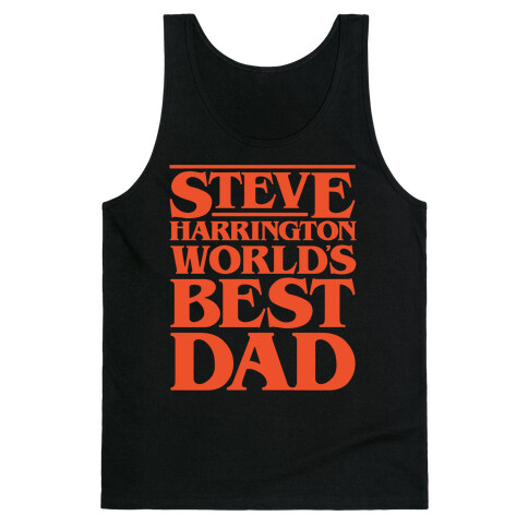 Steve Harrington World's Best Dad Parody White Print Tank Top