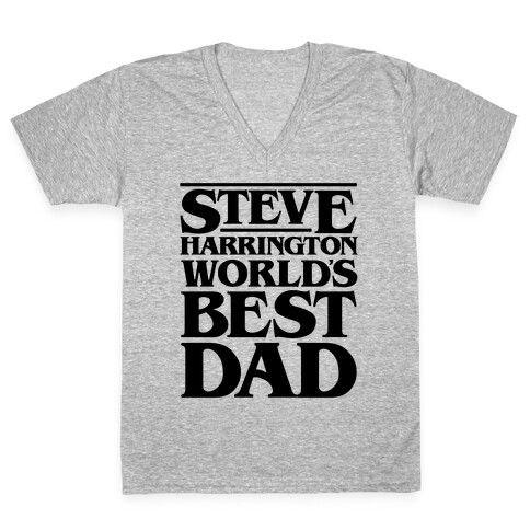 Steve Harrington World's Best Dad Parody V-Neck Tee Shirt