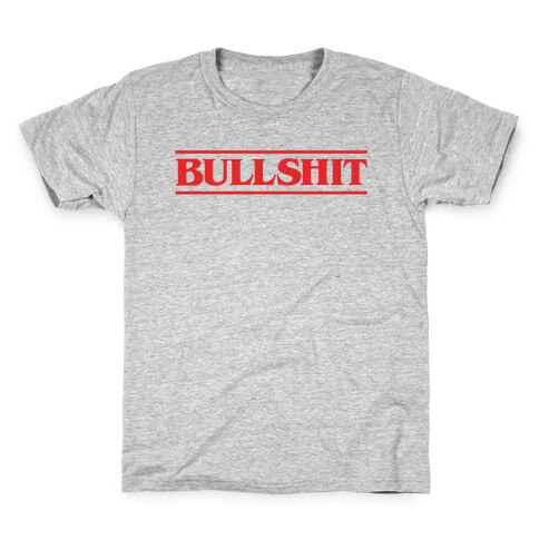 Bullshit Parody White Print Kids T-Shirt