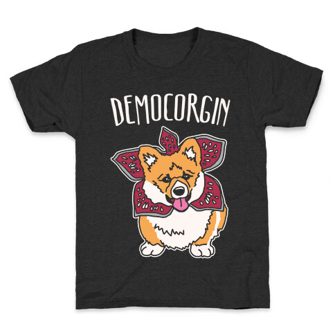 Democorgin Parody White Print Kids T-Shirt