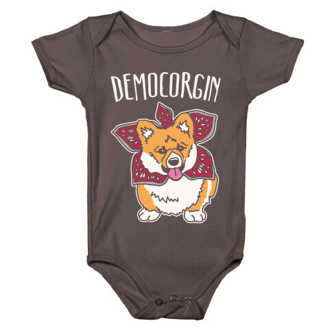 Democorgin Parody White Print Baby One-Piece