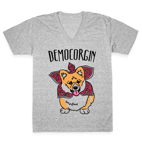 Democorgin Parody V-Neck Tee Shirt