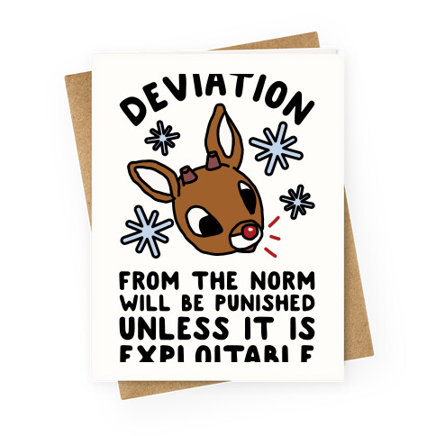 Deviation Rudolf Greeting Card