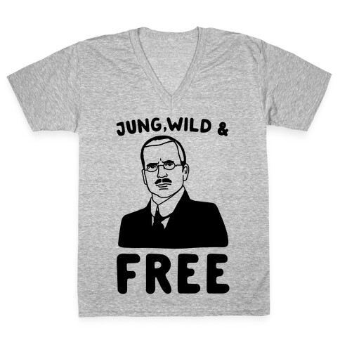 Jung Wild & Free Parody V-Neck Tee Shirt