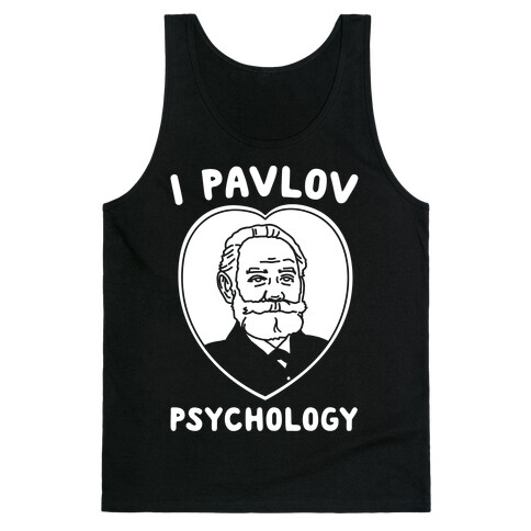 I Pavlov Psychology White Print Tank Top