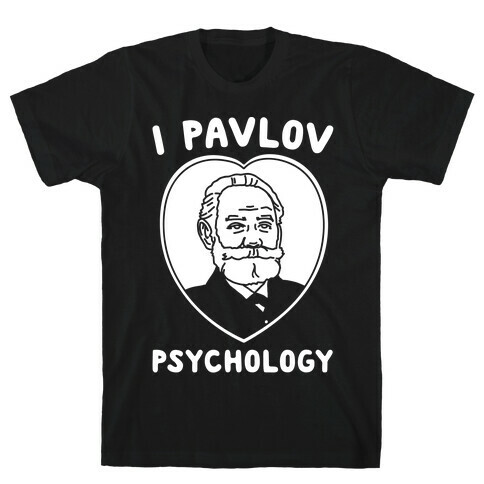 I Pavlov Psychology White Print T-Shirt