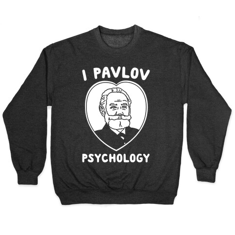 I Pavlov Psychology White Print Pullover