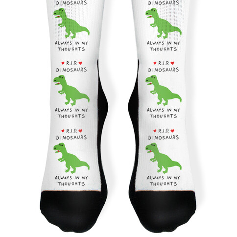 RIP Dinosaurs Sock