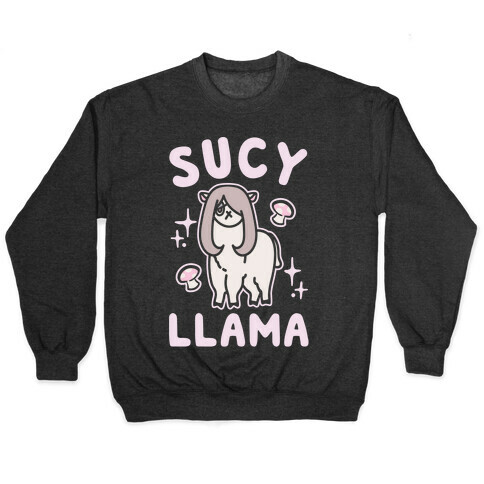 Sucy Llama Parody White Print Pullover