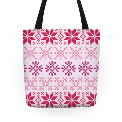 Pink Sweater Pattern Tote