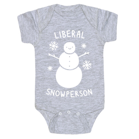 Liberal Snowperson Baby One-Piece