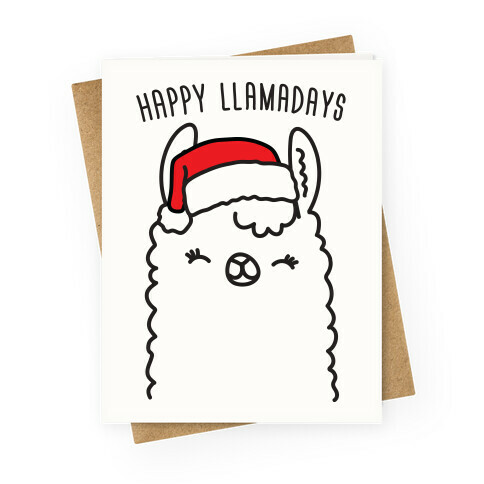 Happy Llamadays Greeting Card
