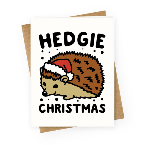 Hedgie Christmas Greeting Card